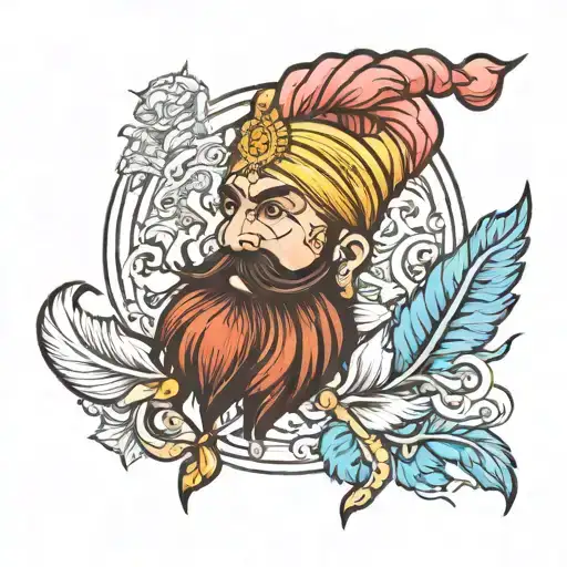 Punjab and fight   tattoo design idea