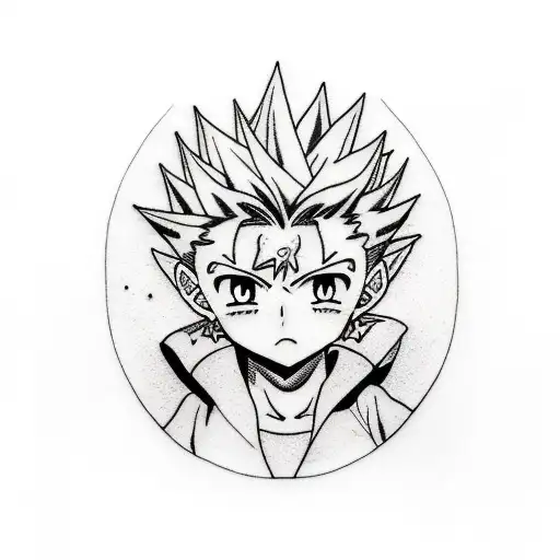 KillUA from anime HunterXHunter, tattoo design idea