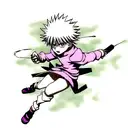 KillUA from anime HunterXHunter on killing spree tattoo design idea