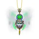 mayan priestess green eyes jade pendant tattoo design idea