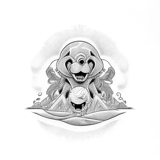 pinky and brain tattoo design idea