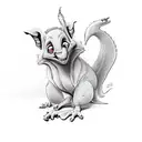 pinky and brain tattoo design idea