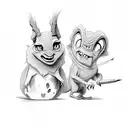 pinky and brain tattoo design idea