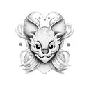 pinky and brain tattoo design idea