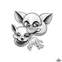 pinky and brain tattoo design idea