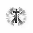 three crosses and a quote tattoo design idea