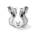 Fleabag as if she was a catholic saint rounded by guinea pigs tattoo design idea