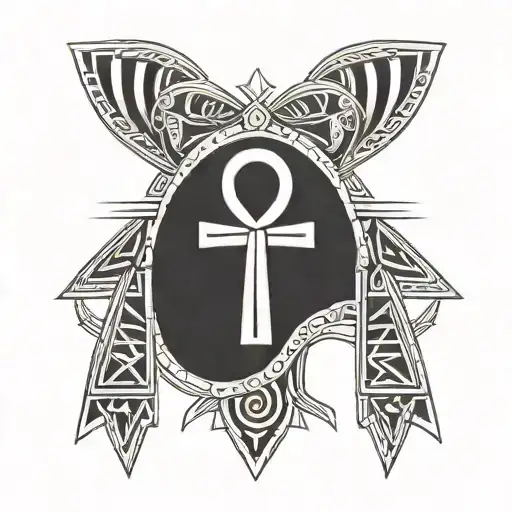 egyptian ankh tattoo design idea