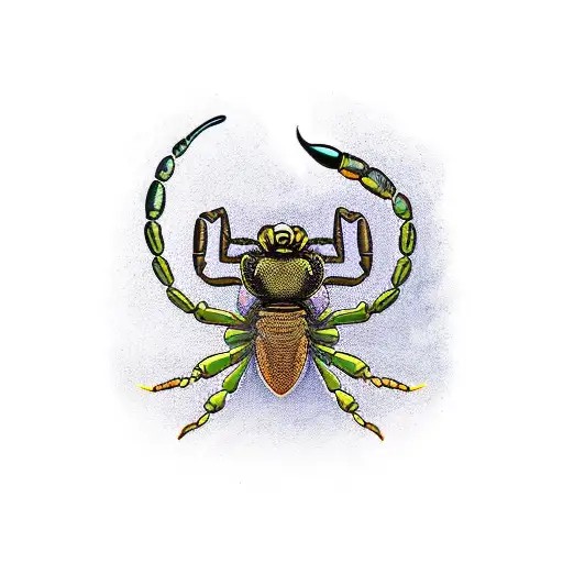 mean scorpion tattoo design idea