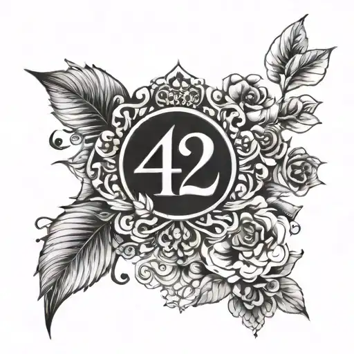 number 420 tattoo design idea