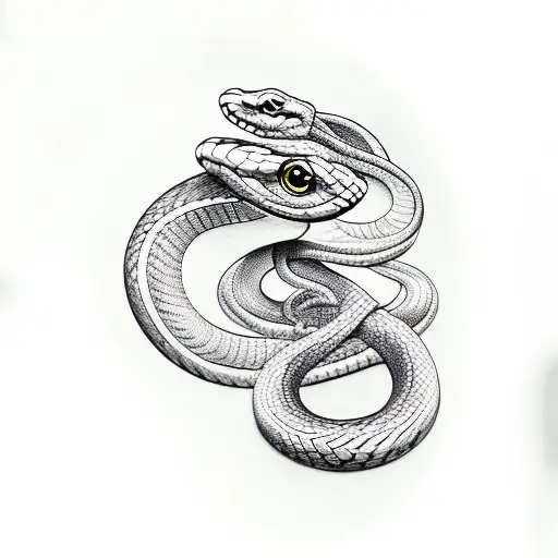 Snake with hazel eyes tattoo design idea
