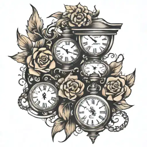 time running out tattoo design idea
