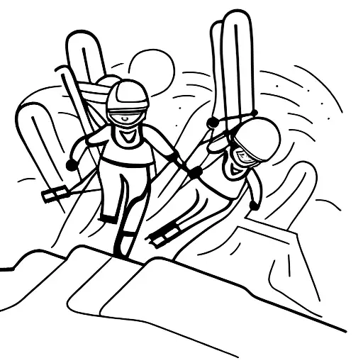 Alpine ski race start tattoo design idea