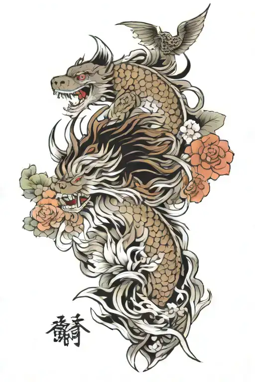 get me a shoulder Japanese traditional tattoo with my own life story. i was born and my mom left me alone. my aunt took  tattoo design idea