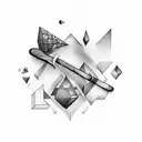 Random shapes inspired by drumsticks tattoo design idea