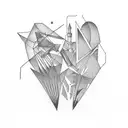 Random shapes inspired by drumsticks tattoo design idea