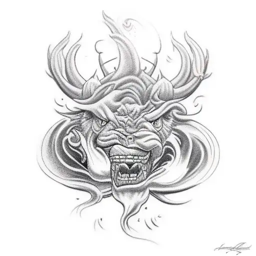 the beast in cursive with claw marks going over it  tattoo design idea