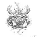 the beast in cursive with claw marks going over it  tattoo design idea