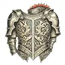 medieval shoulder Armour tattoo design idea