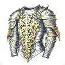 medieval shoulder Armour tattoo design idea