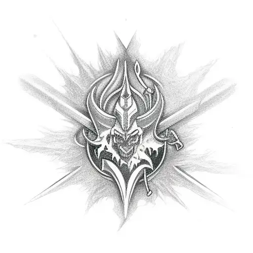 sword narsil tattoo design idea