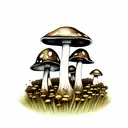 mushroom tattoo design idea