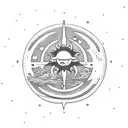 Sun and Moon tattoo design idea