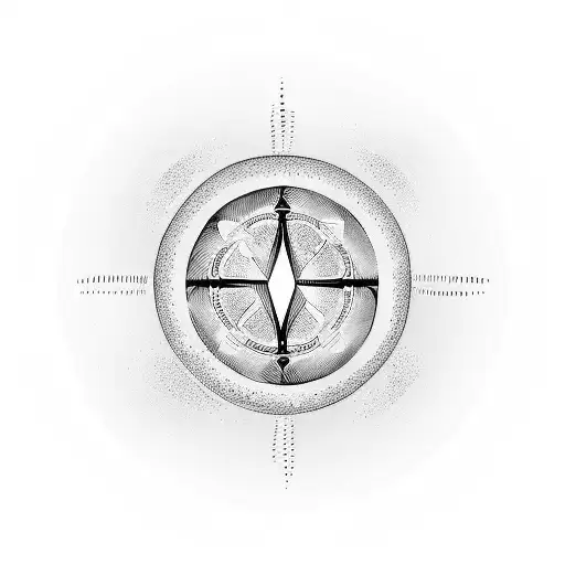 The tattoo design features a simple Zen circle, done in a minimalist style with clean lines and shading. Inside the circ tattoo design idea