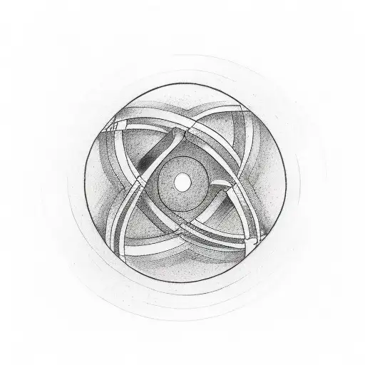 The tattoo design features a simple Zen circle, done in a minimalist style with clean lines and shading. Inside the circ tattoo design idea