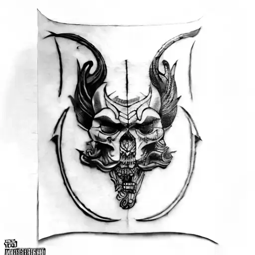 bident of hades tattoo design idea