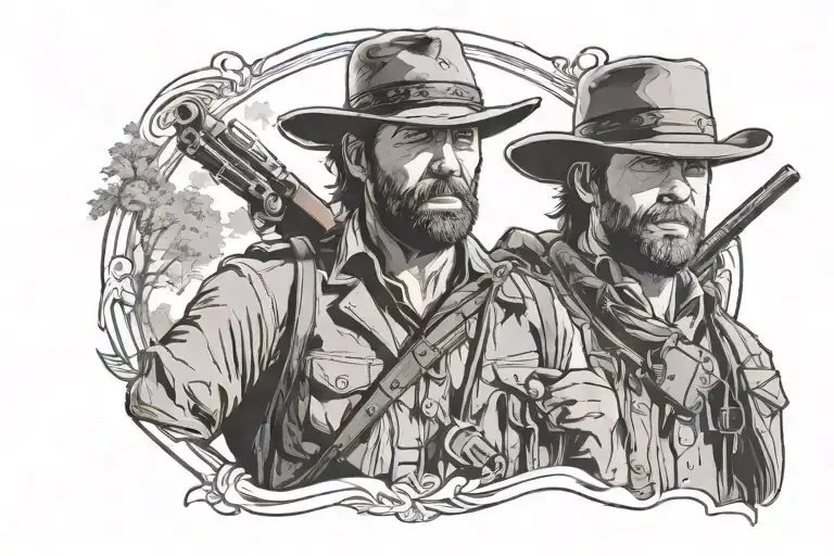 Arthur morgan red dead redemption 2 tattoo design idea