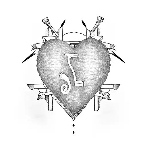 A Cricketer, Jesus, guitar and a heart tattoo design idea