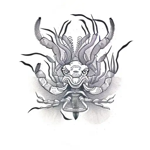 fierce scorpion tattoo design idea
