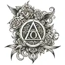 alpha omega tattoo design idea