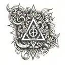 alpha omega tattoo design idea