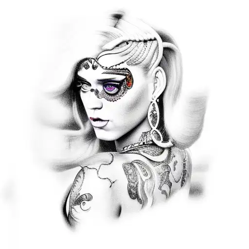Katy Perry as Medusa tattoo design idea