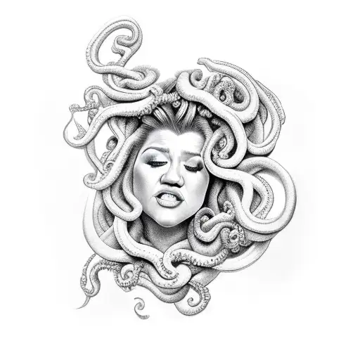 Kelly Clarkson as Medusa tattoo design idea