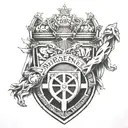A detailed tattoo of the Arsenal F.C. winning the champions league tattoo design idea