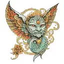 karma dharma moksha tattoo design idea