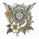 karma dharma moksha tattoo design idea