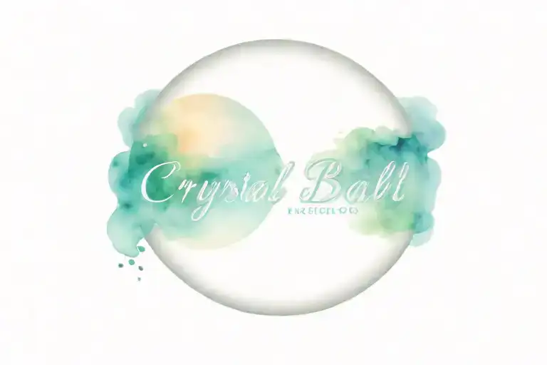 Crystal ball with the words tattoo design idea