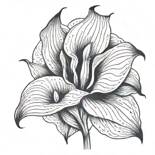 calla lily flower tattoo design idea