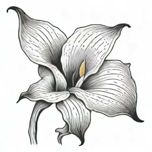 calla lily flower tattoo design idea