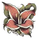 calla lily flower tattoo design idea
