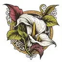 calla lily flower tattoo design idea