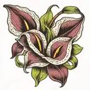 calla lily flower tattoo design idea