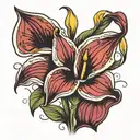 calla lily flower tattoo design idea