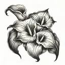 calla lillies tattoo design idea