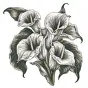 calla lillies tattoo design idea