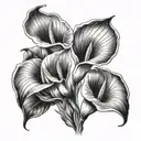 calla lillies tattoo design idea